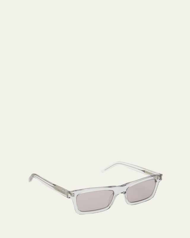 Betty Rectangle Semi-Transparent Acetate Sunglasses